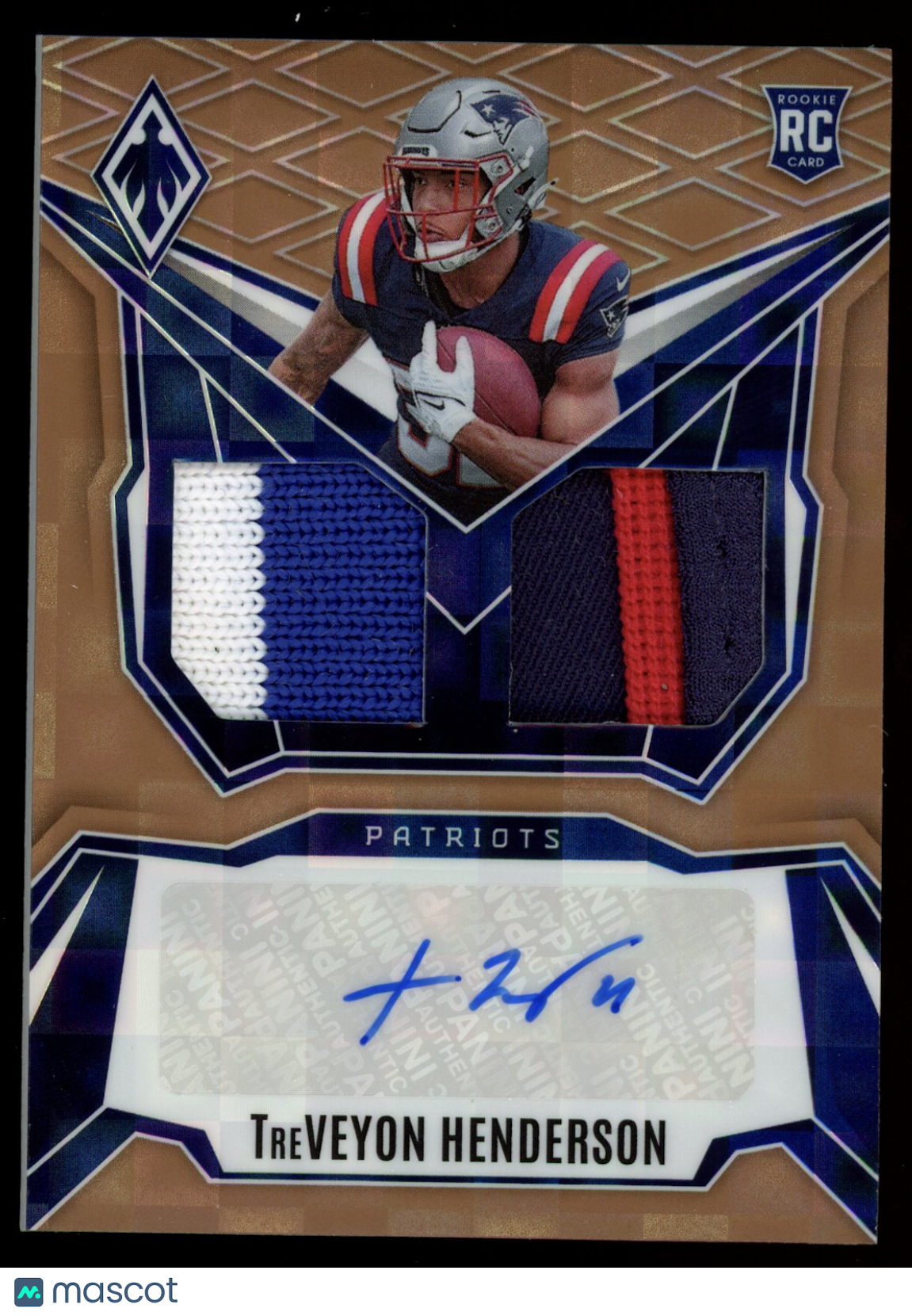 TREVEYON HENDERSON 2025 Panini Phoenix Rookie Patch Auto Bronze Pandora /199
