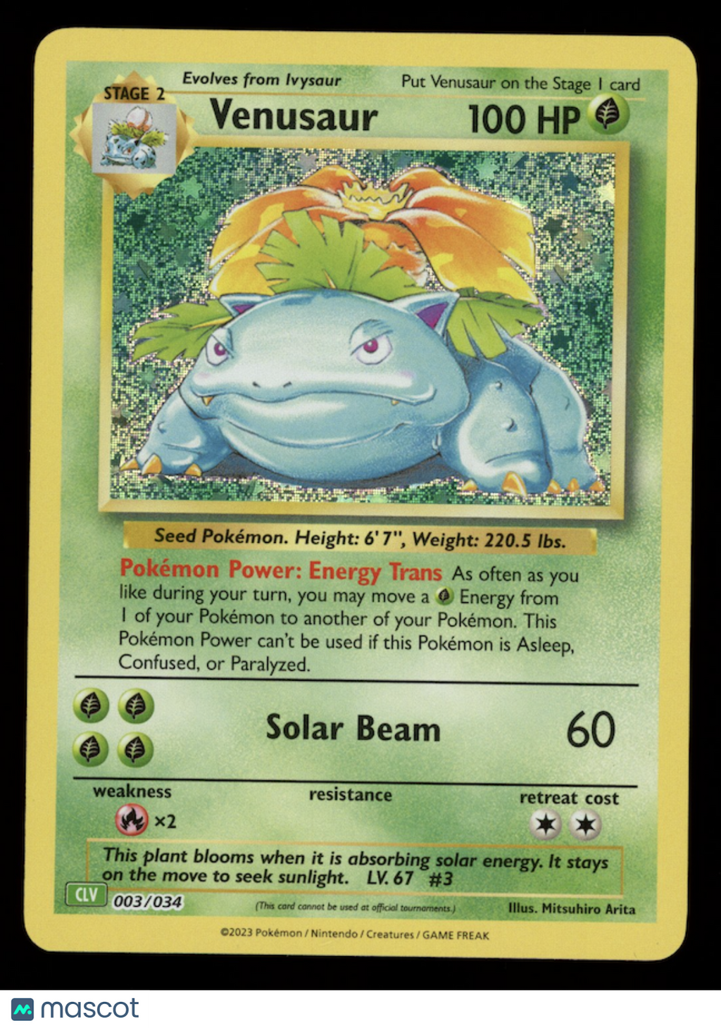 VENUSAUR 2023 Pokemon Classic Collection Holo #003/034