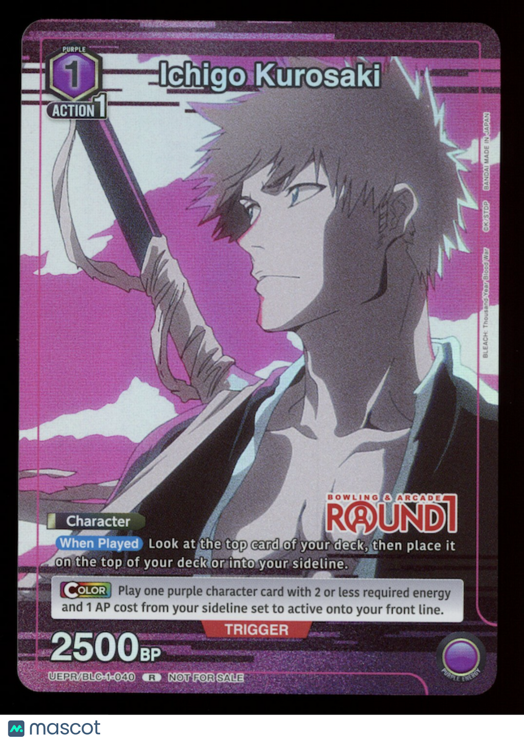 ICHIGO KUROSAKI Union Arena Round1 Promo Card #UEPR/BLC-1-040 Rare
