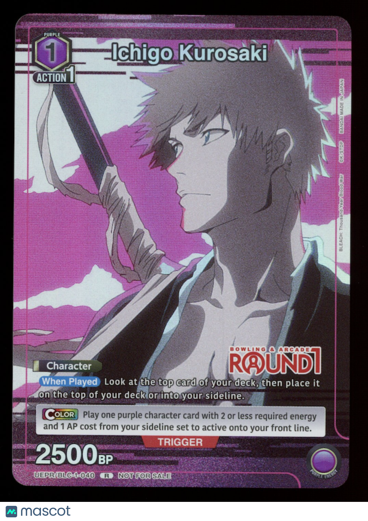 ICHIGO KUROSAKI Union Arena Round1 Promo Card #UEPR/BLC-1-040 Rare