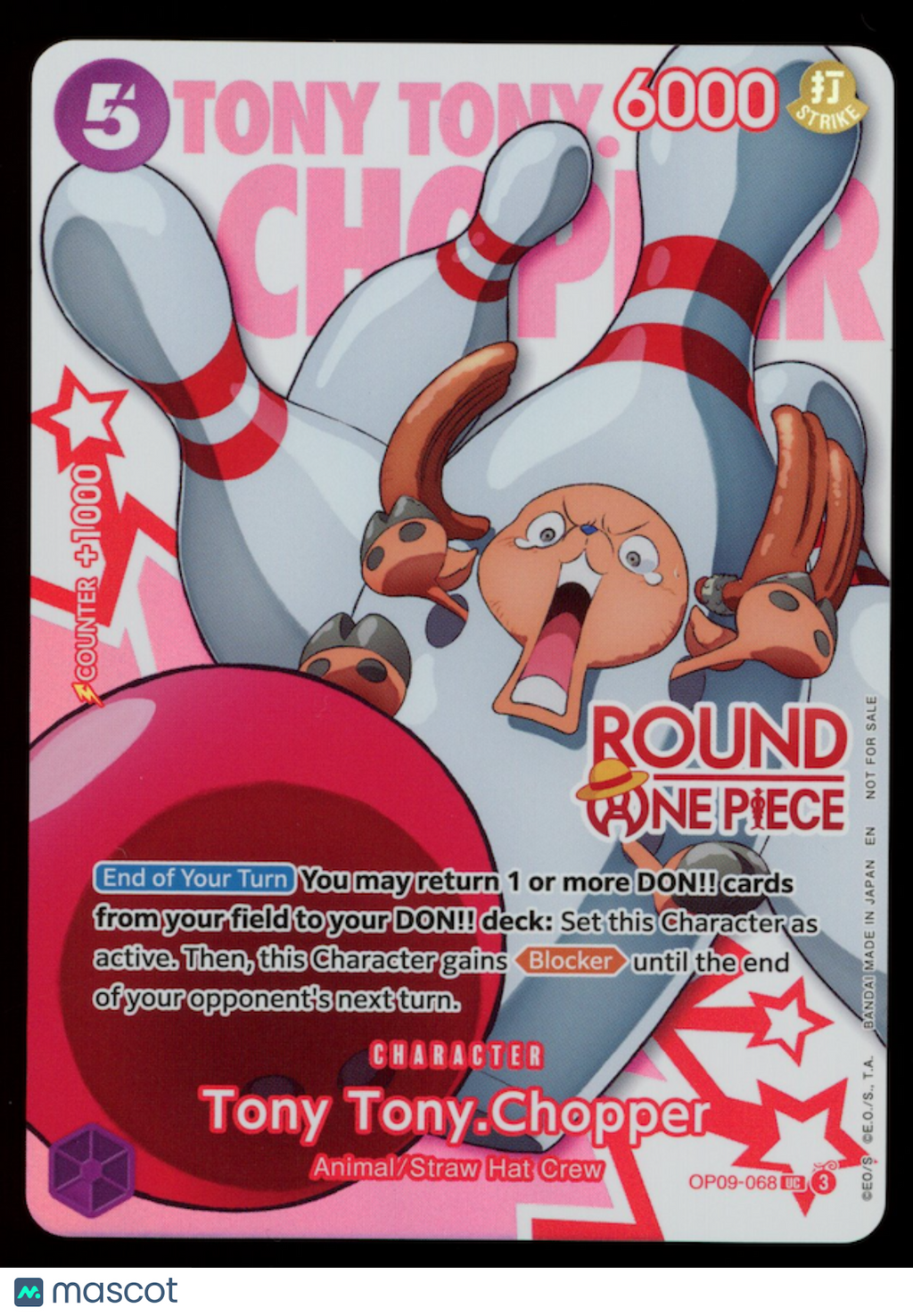 TONY TONY.CHOPPER One Piece Promotion Cards #OP09-068 Round 1 Promo
