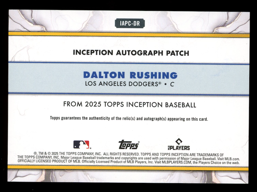 DALTON RUSHING 2025 Topps Inception Rookie Patch Auto Red /99 #IAPC-DR