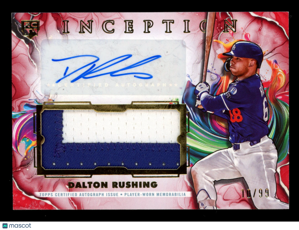 DALTON RUSHING 2025 Topps Inception Rookie Patch Auto Red /99 #IAPC-DR