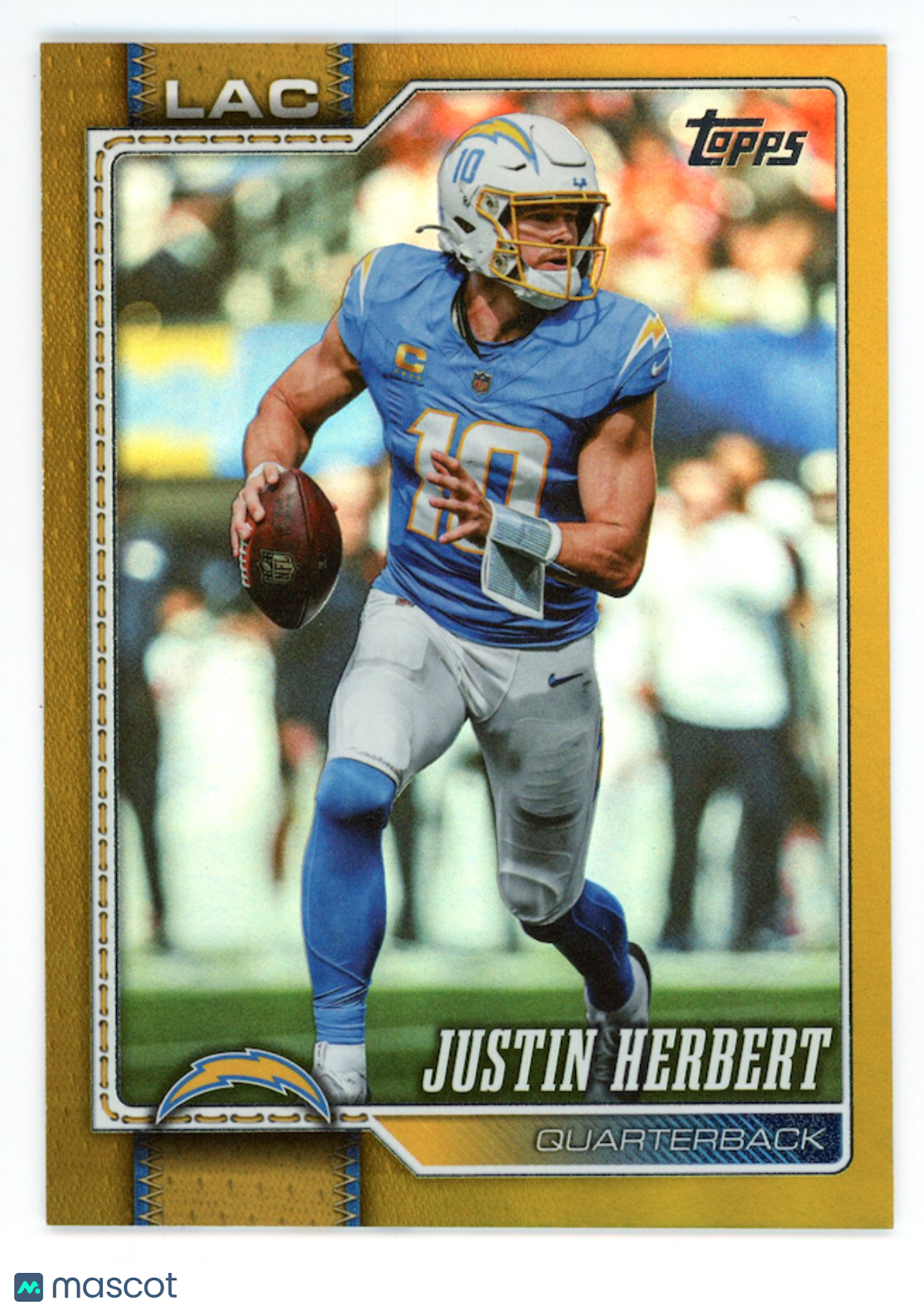JUSTIN HERBERT 2026 Topps Flagship Gold Rainbow Foil /50 #110 Chargers