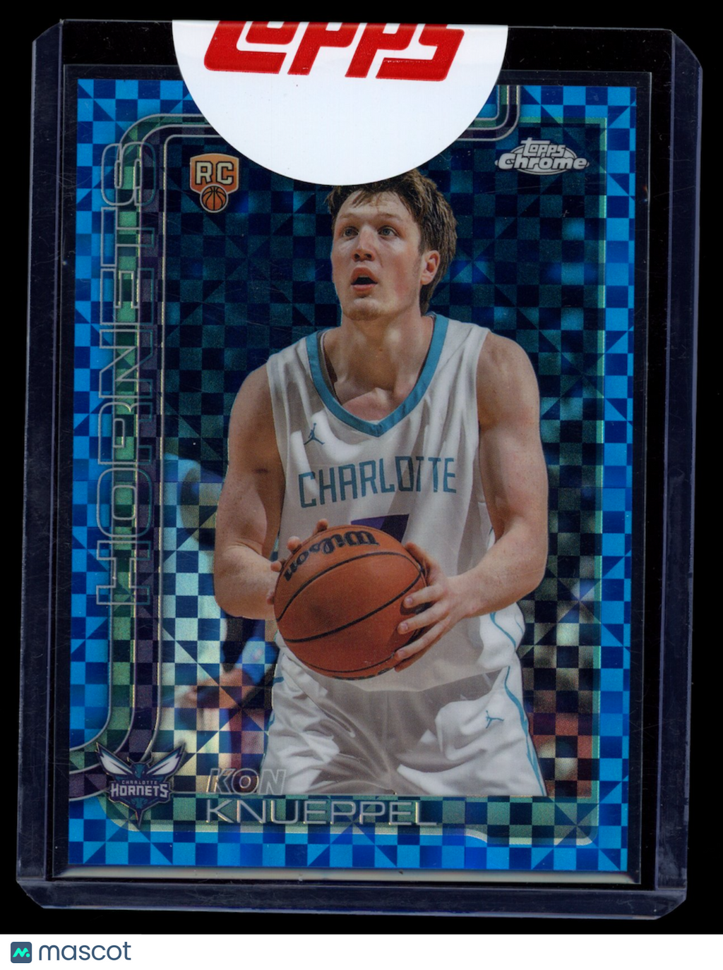 KON KNUEPPEL 2025-26 Topps Chrome Rookie Blue X-Fractor #254 Sealed Hornets