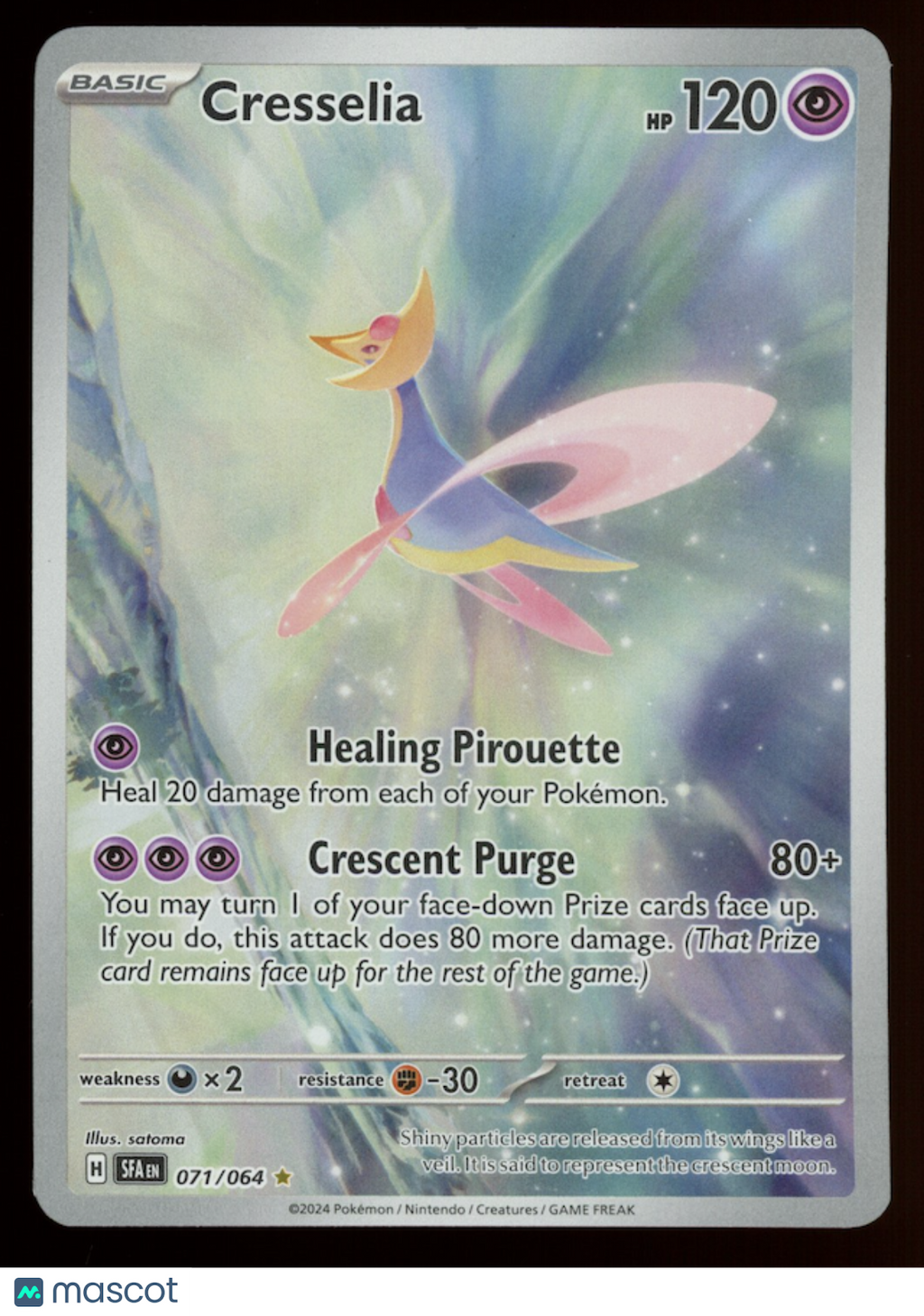 CRESSELIA 2024 Pokemon Scarlet & Violet Shrouded Fable Illustration Rare #071