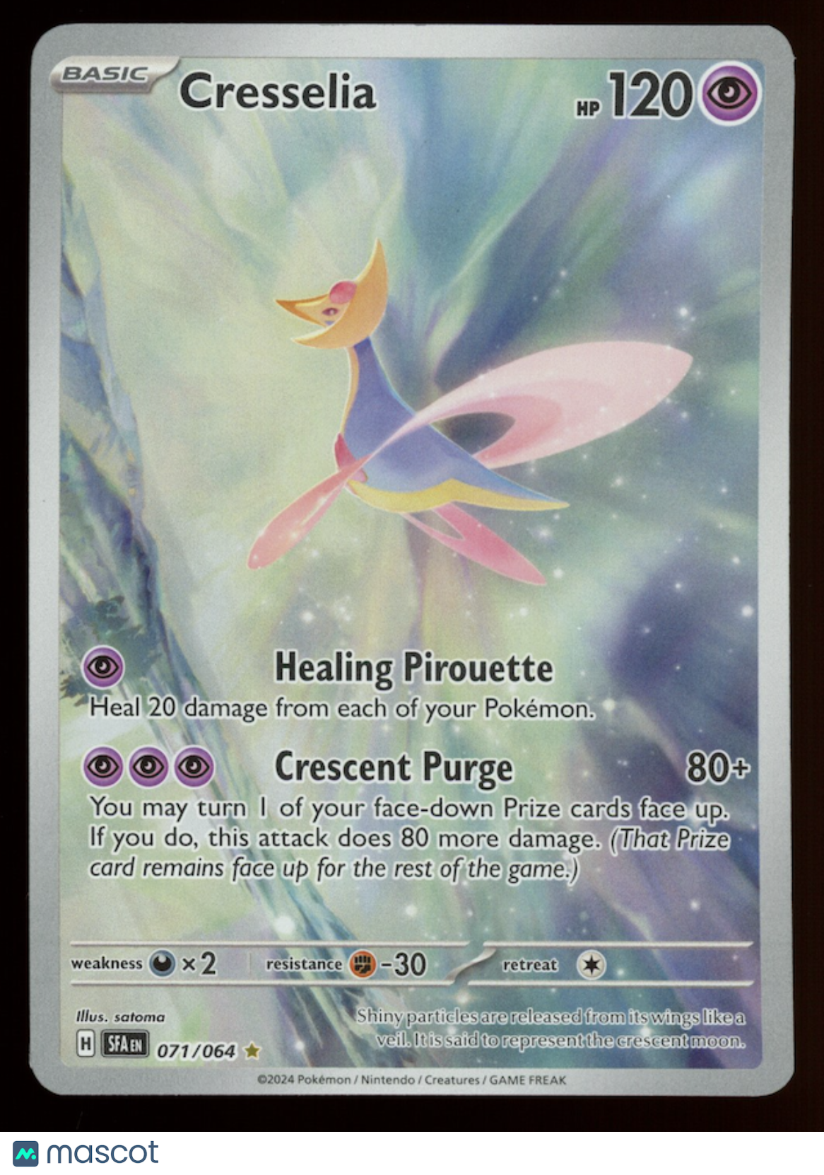 CRESSELIA 2024 Pokemon Scarlet & Violet Shrouded Fable Illustration Rare #071