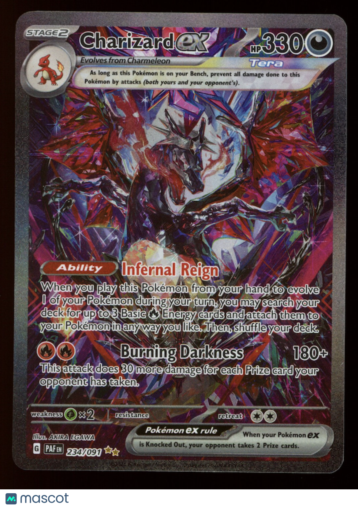 CHARIZARD EX 2024 Pokemon S&V Paldean Fates Special Illustration Rare #234