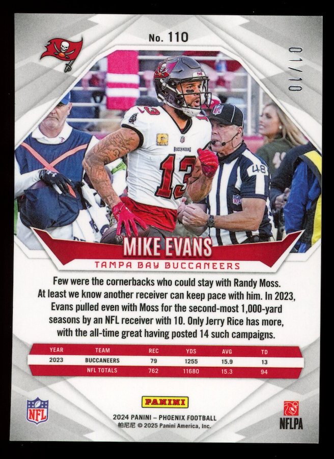 MIKE EVANS 2024 Panini Phoenix Gold Prizm /10 #110 Buccaneers