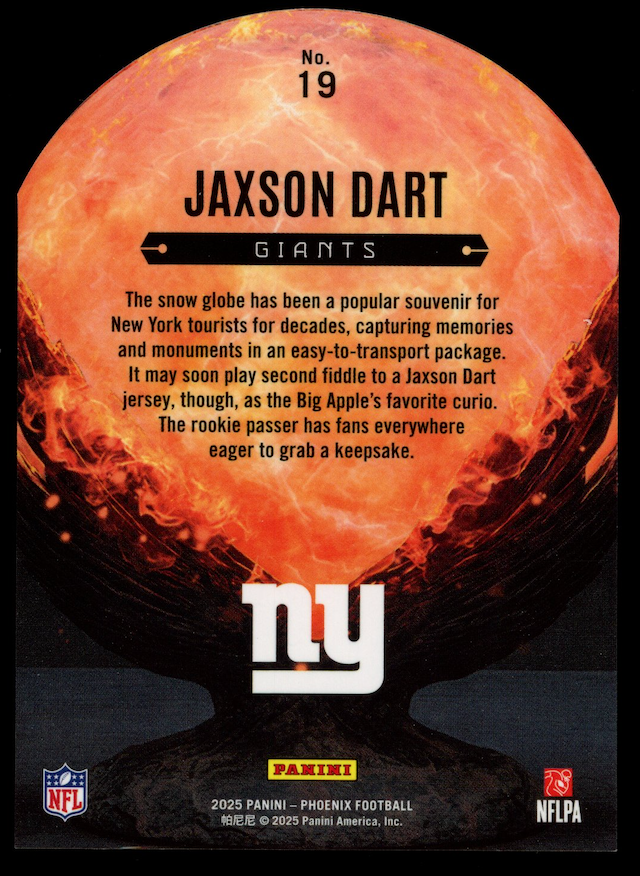 JAXSON DART 2025 Panini Phoenix Resurgent Rookie Case Hit SSP #19 Giants