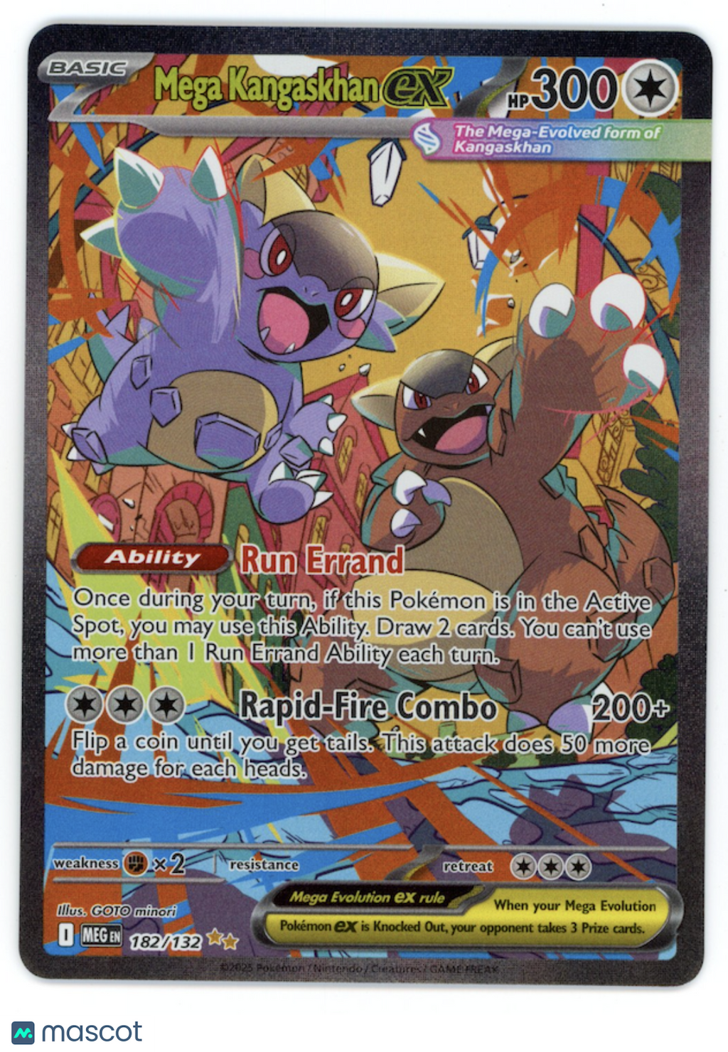 MEGA KANGASKHAN EX 2025 Pokemon Mega Evolution #182 Special Illustration Rare