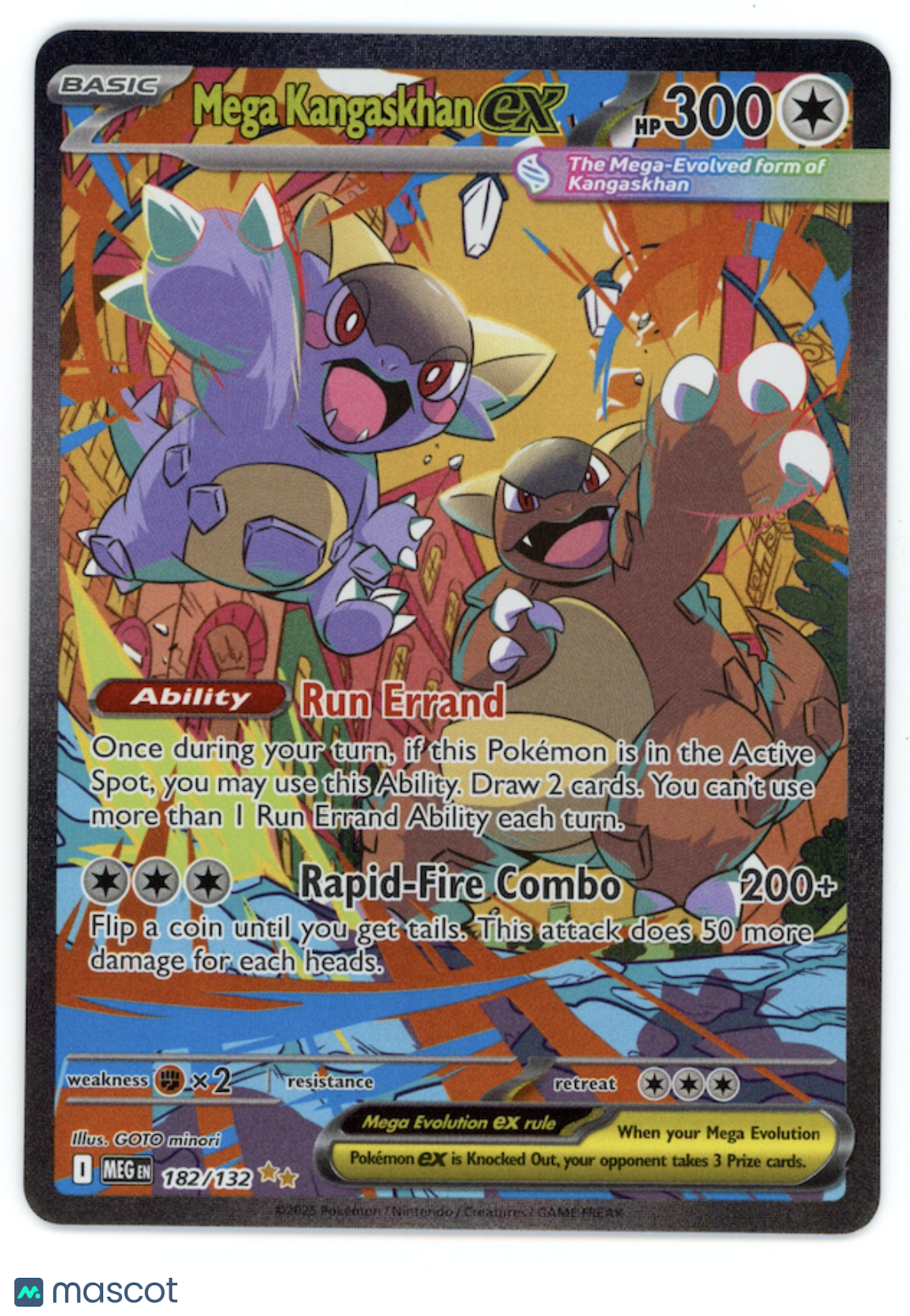 MEGA KANGASKHAN EX 2025 Pokemon Mega Evolution #182 Special Illustration Rare