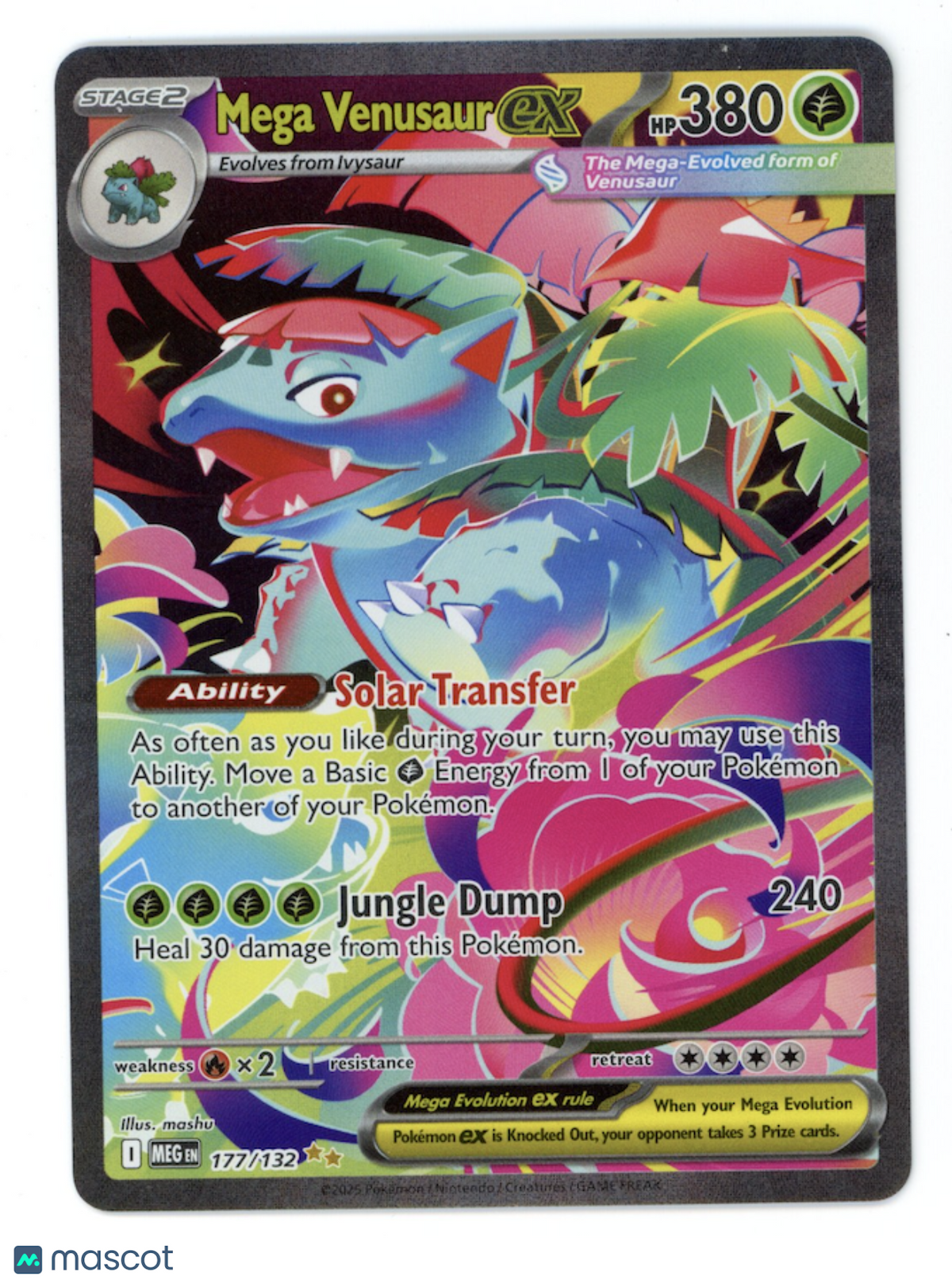 MEGA VENUSAUR EX 2025 Pokemon Mega Evolution Special Illustration Rare #177/132