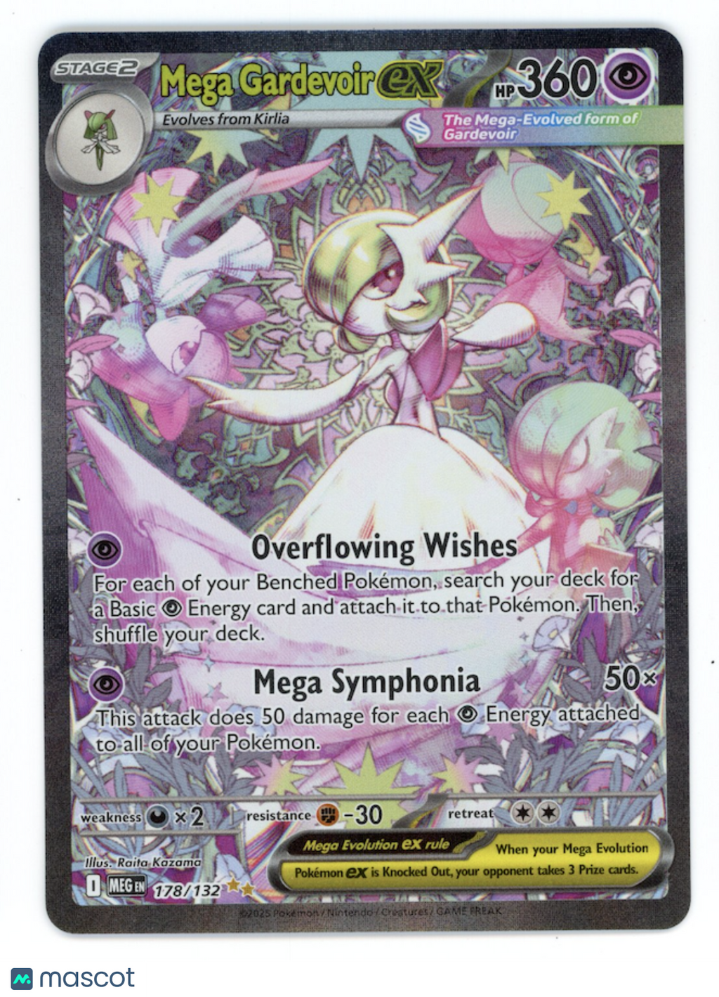 MEGA GARDEVOIR EX 2025 Pokemon Mega Evolution Special Illustration Rare #178/132
