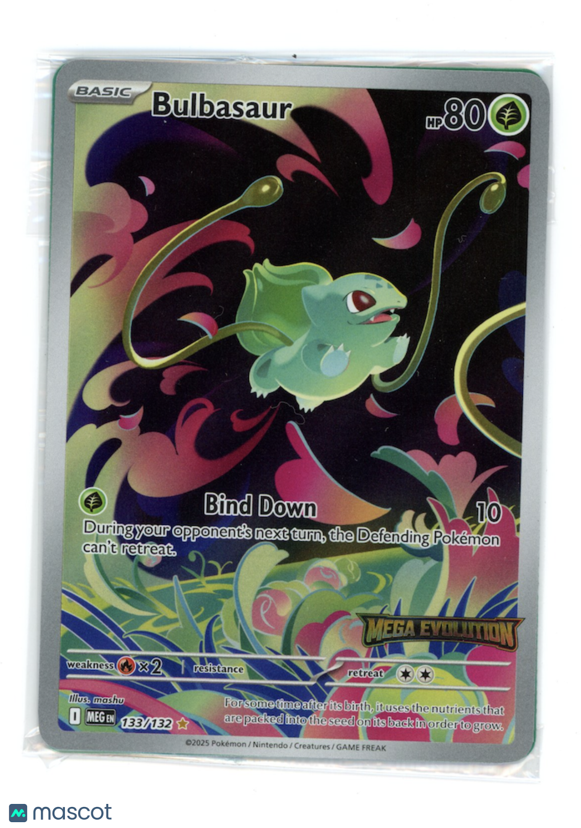 BULBASAUR 2025 Pokemon Mega Evolution Sealed Stamped Promo #133/132