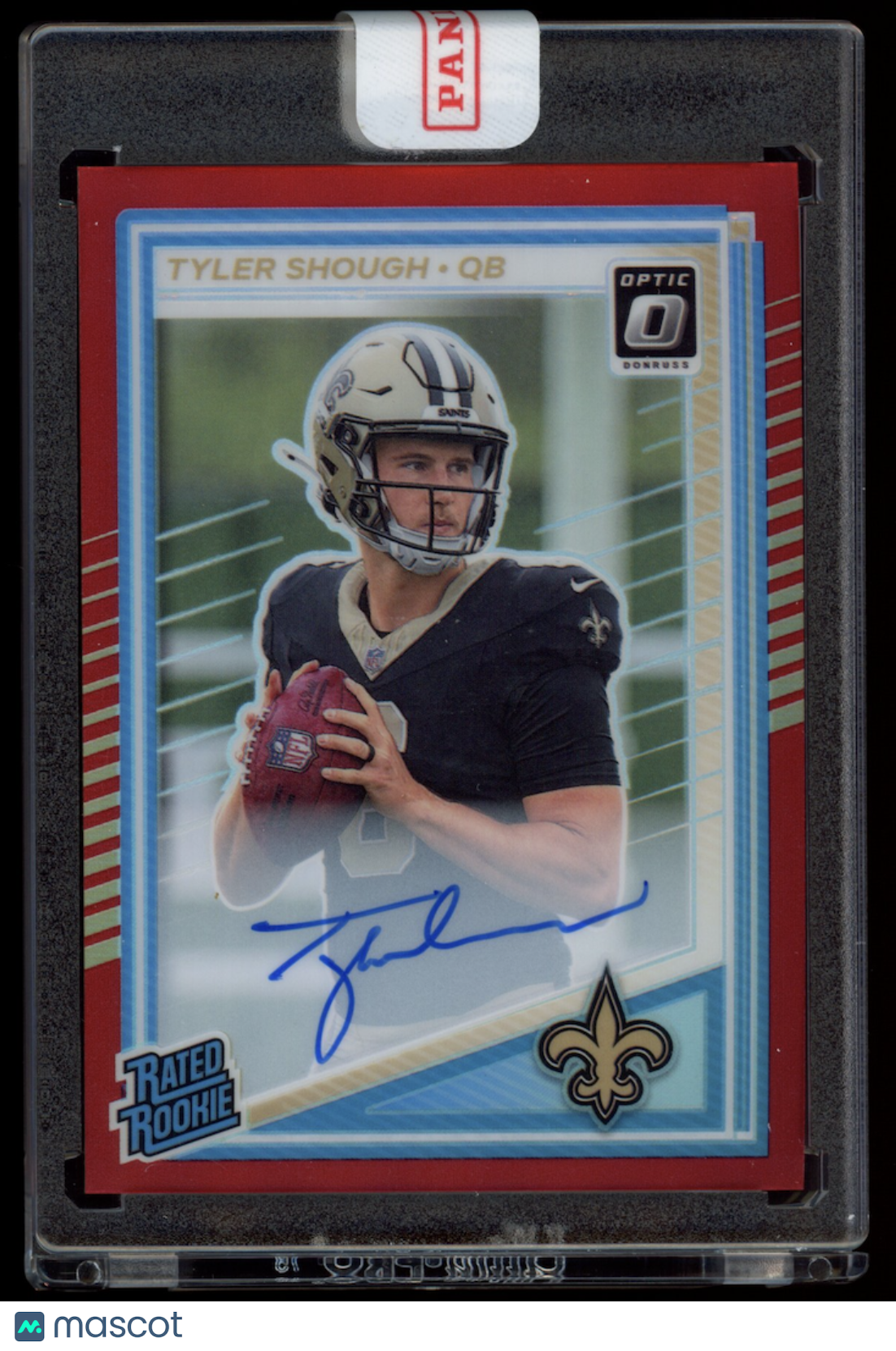 TYLER SHOUGH 2025-26 Panini Donruss Optic Rated Rookie Auto Red Prizm /99 #223