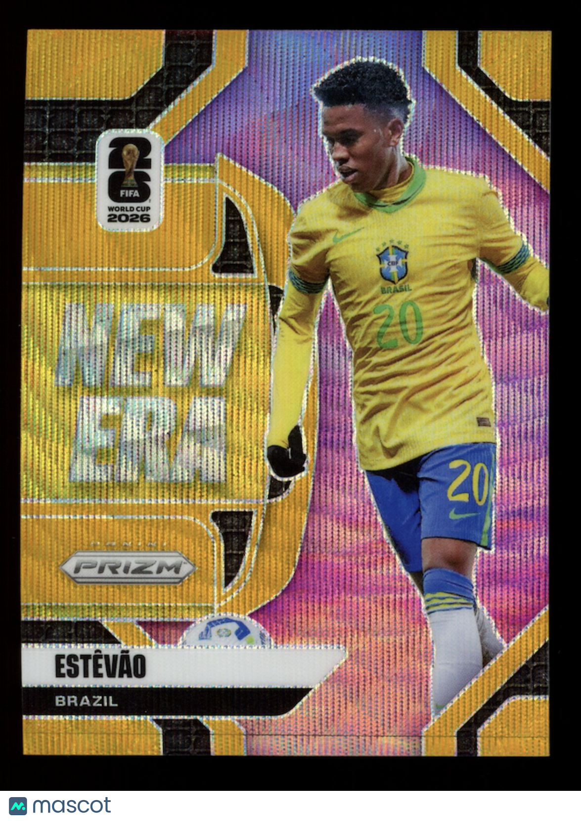 ESTEVAO 2026 Panini Prizm FIFA World Cup New Era Gold Wave /10 #21 Brazil