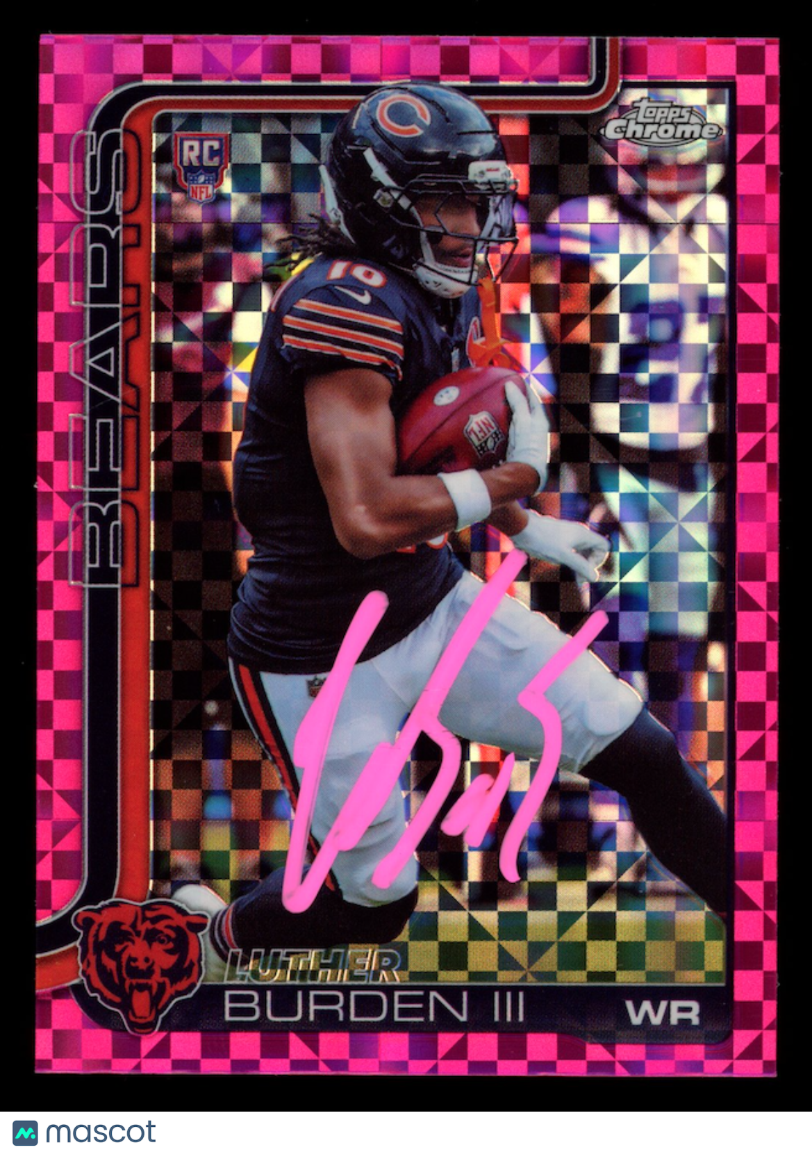 LUTHER BURDEN III 2025 Topps Chrome Rookie Pink XFractor Signed Auto Beckett