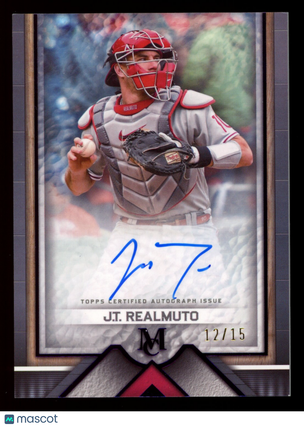 J.T. REALMUTO 2023 Topps Museum Collection Archival Auto Amethyst /15 #AA-JRE