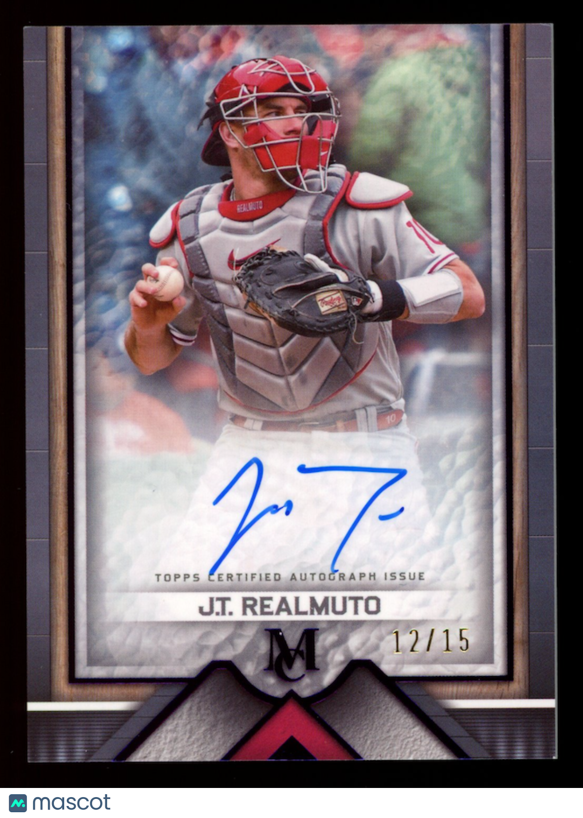 J.T. REALMUTO 2023 Topps Museum Collection Archival Auto Amethyst /15 #AA-JRE