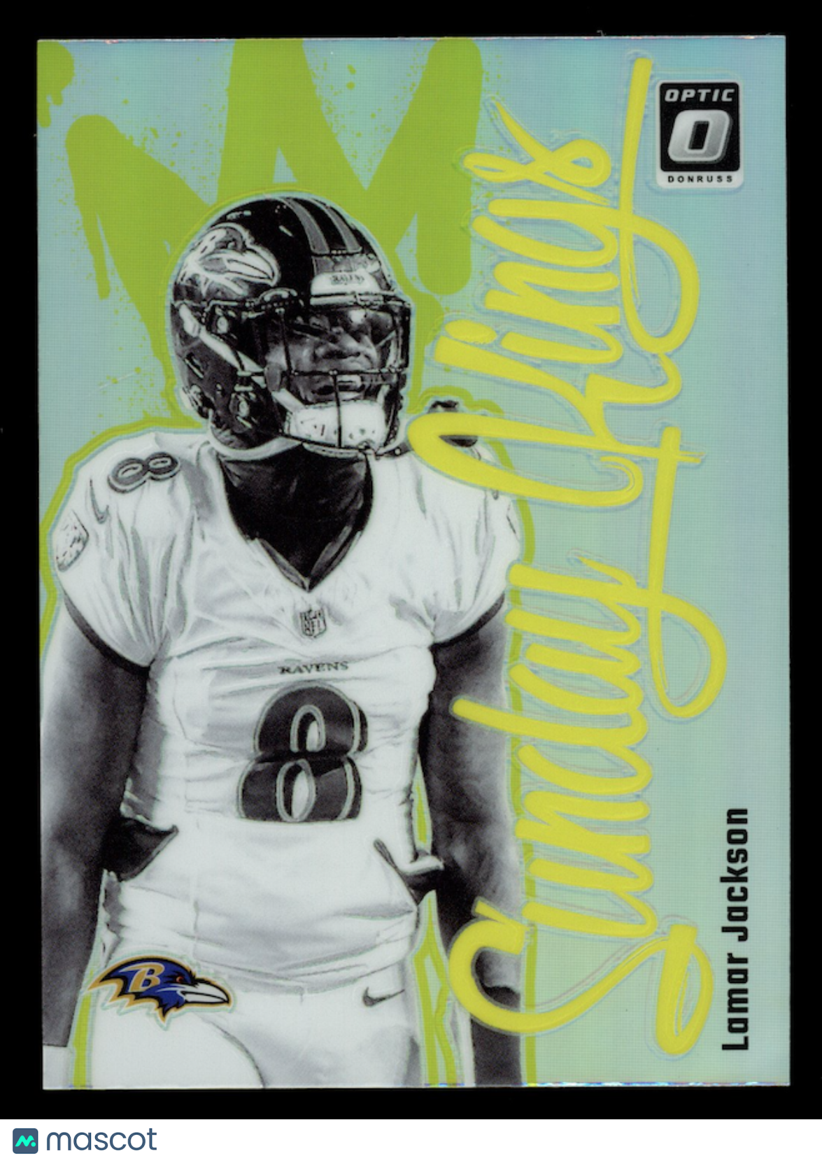 LAMAR JACKSON 2024 Panini Donruss Optic Sunday Kings Case Hit SSP #28 Ravens