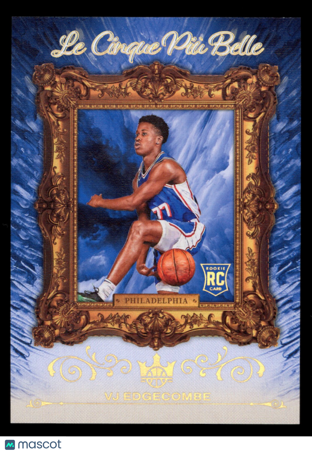 VJ EDGECOMBE 2025-26 Panini Court Kings Rookie Le Cinque Piu Belle SSP #5 76ers
