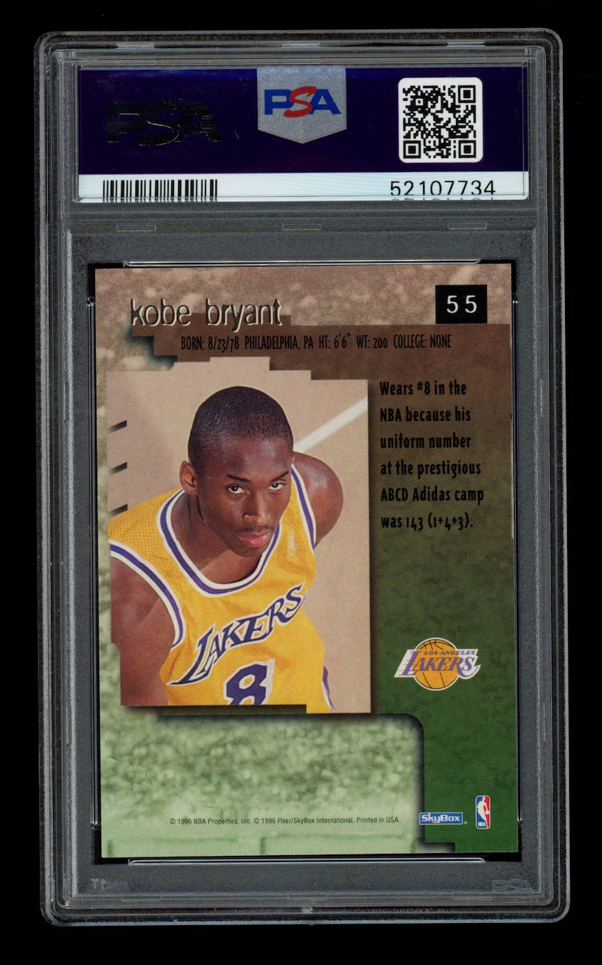 KOBE BRYANT 1996-97 Skybox Premium Rookie #55 PSA 9 Lakers
