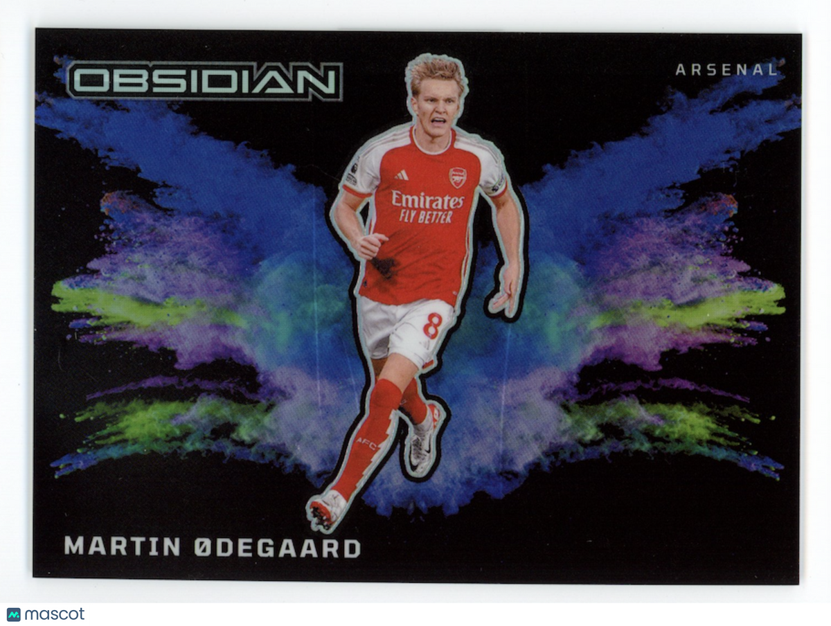 MARTIN ODEGAARD 2023-24 Panini Obsidian Soccer Color Blast Black Case Hit SSP #4