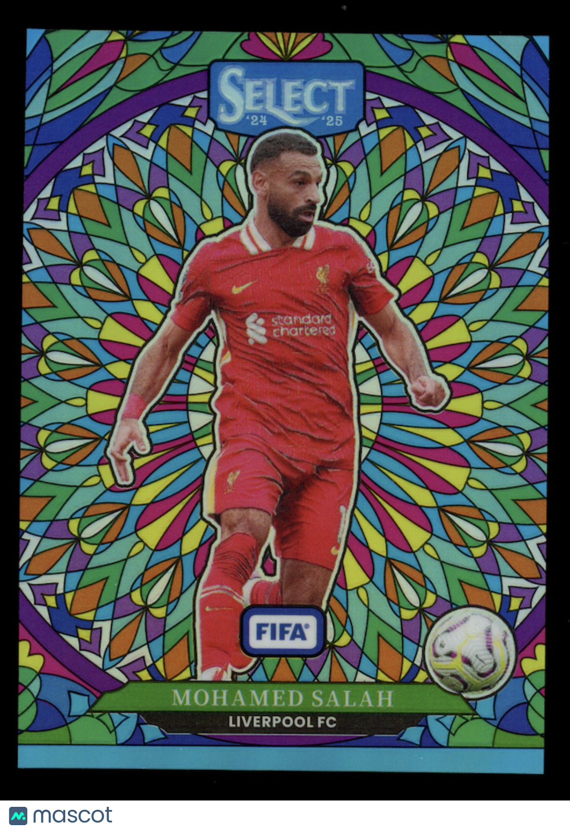 MOHAMED SALAH 2024-25 Panini Select FIFA Soccer Stained Glass SSP #19 Liverpool
