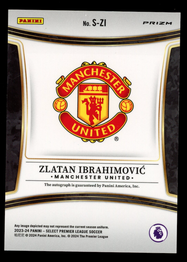 ZLATAN IBRAHIMOVIC 2023-24 Panini Select Premier League Auto Silver Prizm #S-ZI