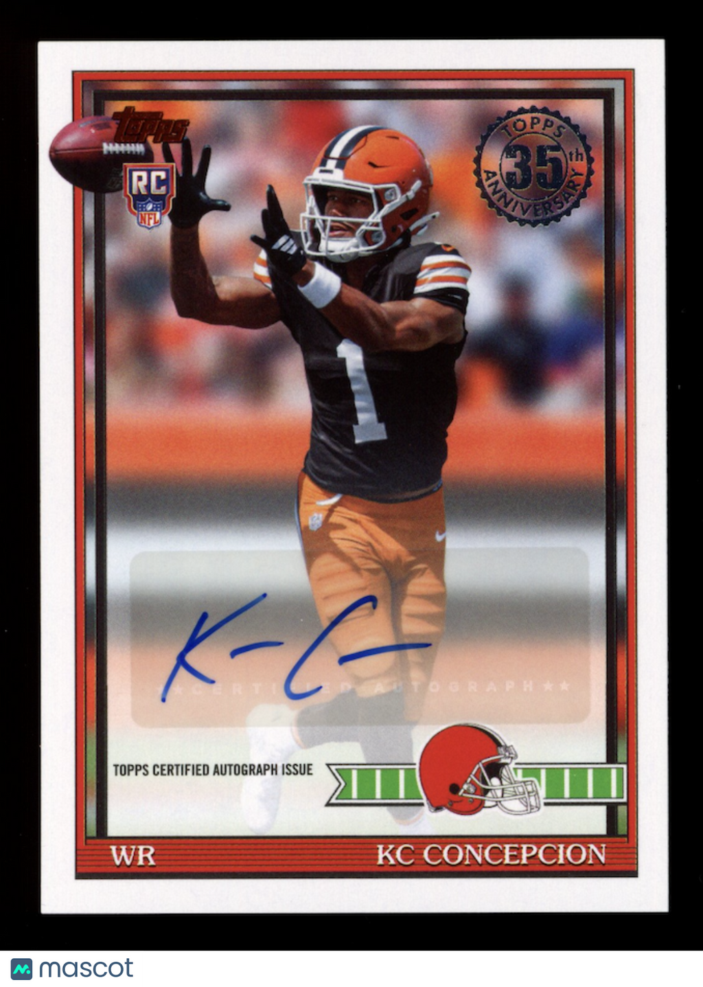 KC CONCEPCION 2026 Topps Flagship Football 1991 Rookie Auto #91FRA-KC Browns