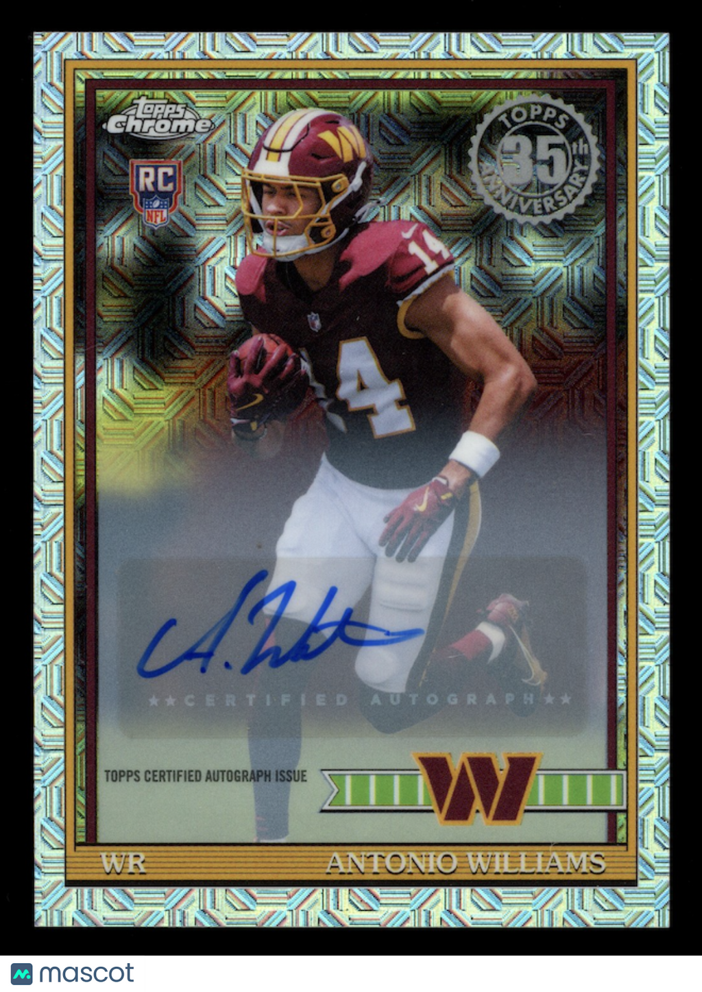 ANTONIO WILLIAMS 2026 Topps Flagship Chrome Rookie Auto Mojo Refractor #91TRC-28