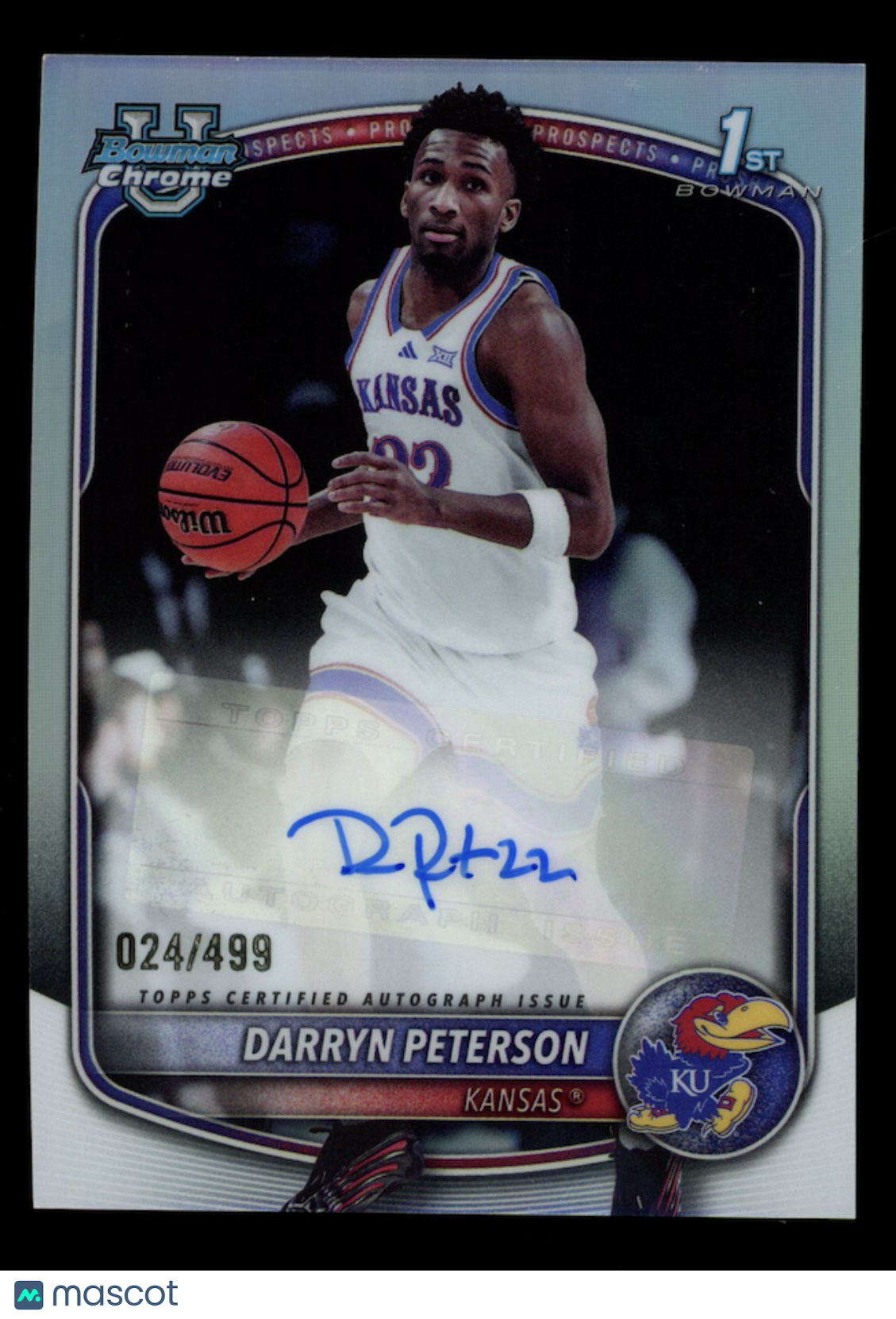 DARRYN PETERSON 2025-26 Bowman Chrome 1st Prospect Auto Refractor /499 #CPA-DP