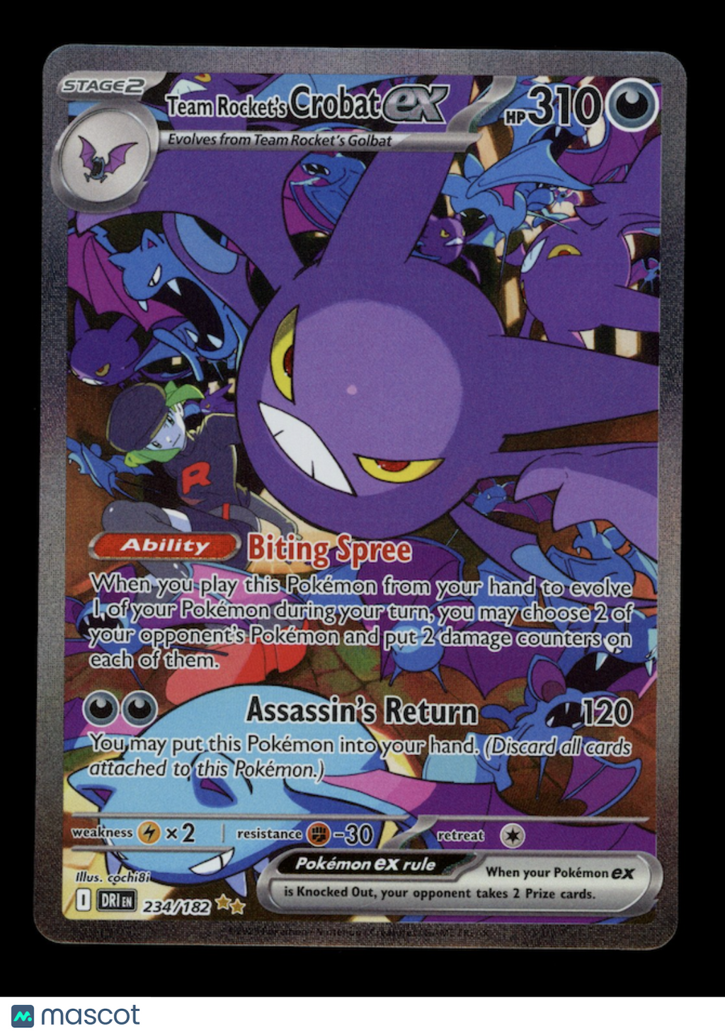 TEAM ROCKET'S CROBAT EX 2025 Destined Rivals Special Illustration Rare #234/182