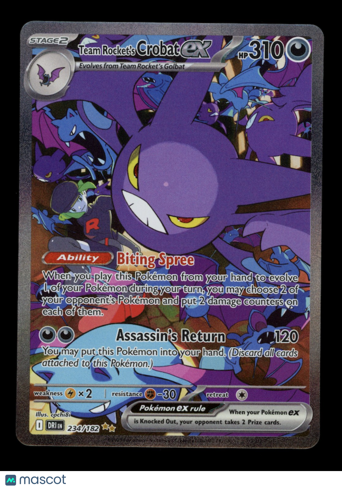 TEAM ROCKET'S CROBAT EX 2025 Destined Rivals Special Illustration Rare #234/182