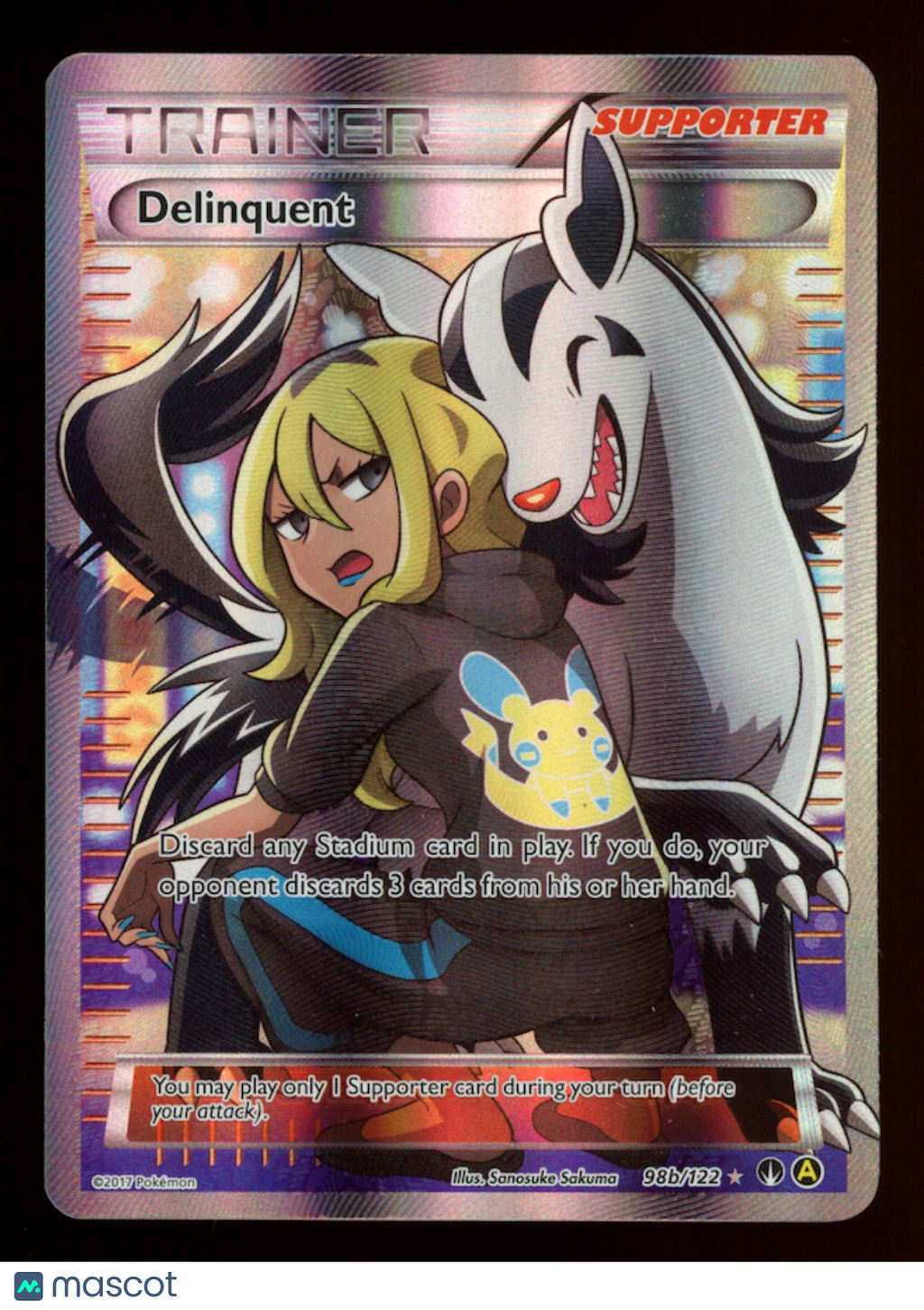 DELINQUENT 2016 Pokemon Break Point Alternate Art Promo #98b/122