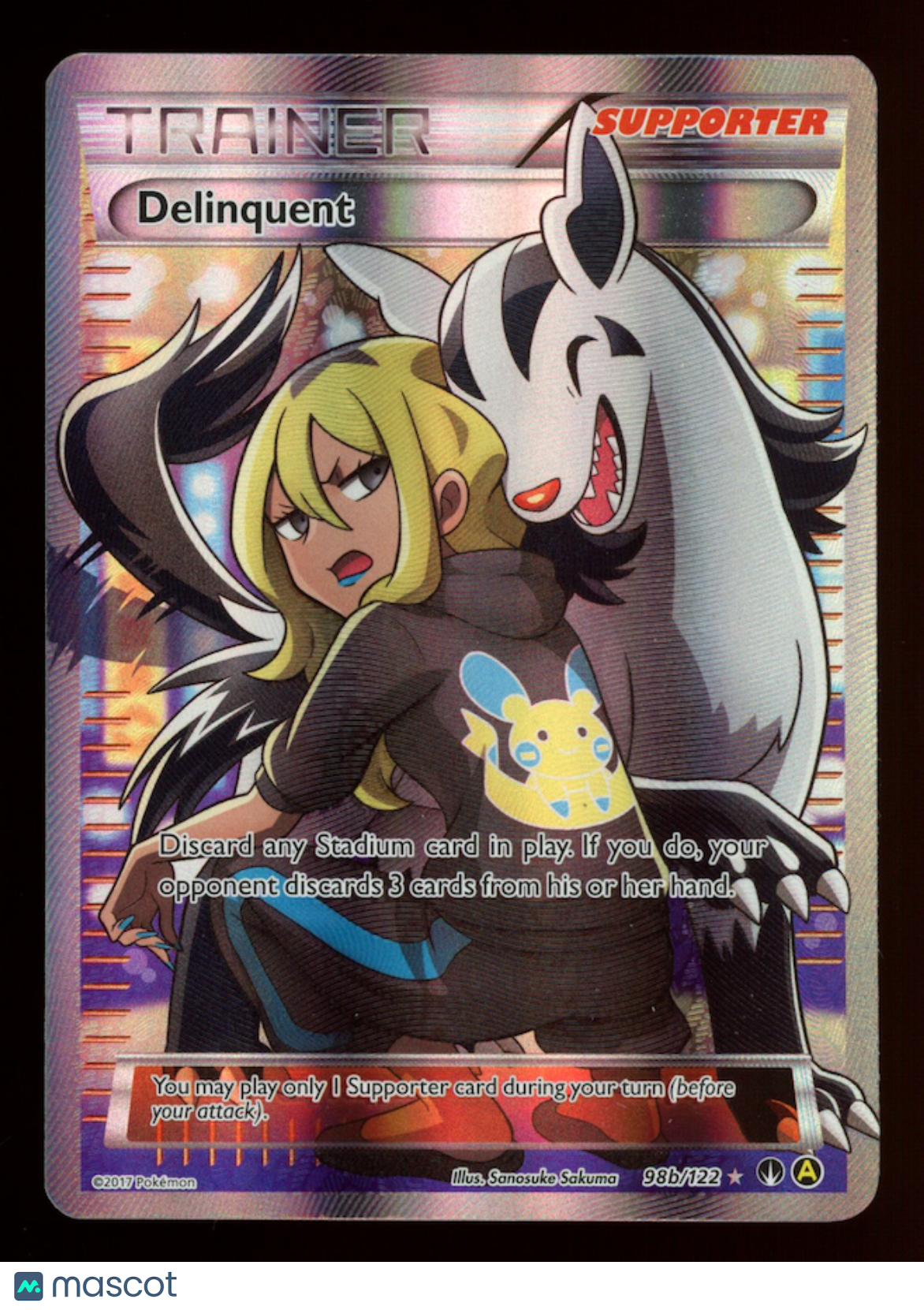 DELINQUENT 2016 Pokemon Break Point Alternate Art Promo #98b/122