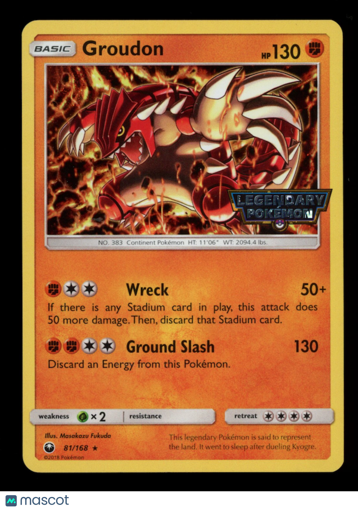 GROUDON 2018 Pokemon Celestial Storm GameStop Promo Cosmos Holo #81/168