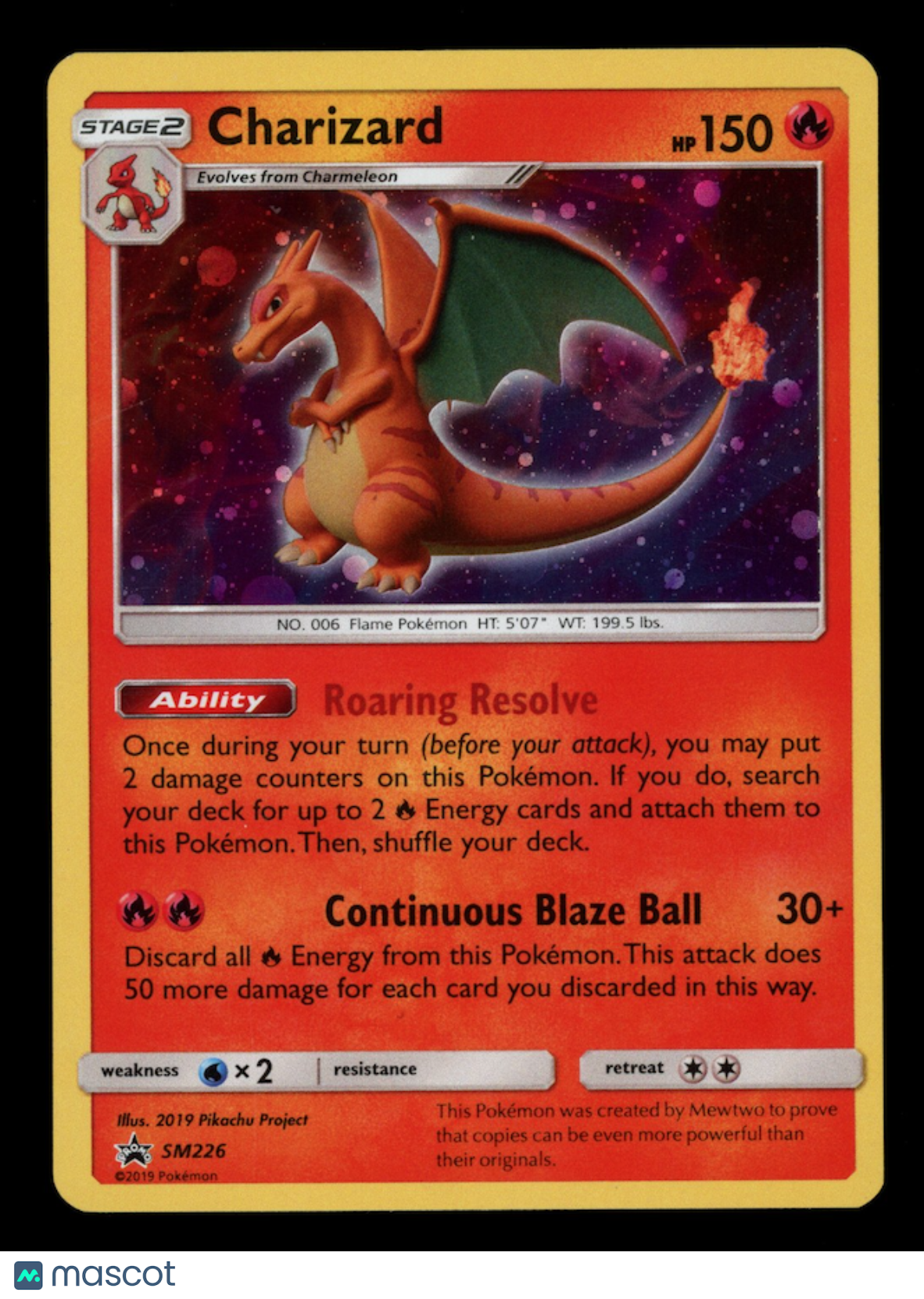 CHARIZARD 2019 Pokemon Sun & Moon Black Star Promo Holo #SM226