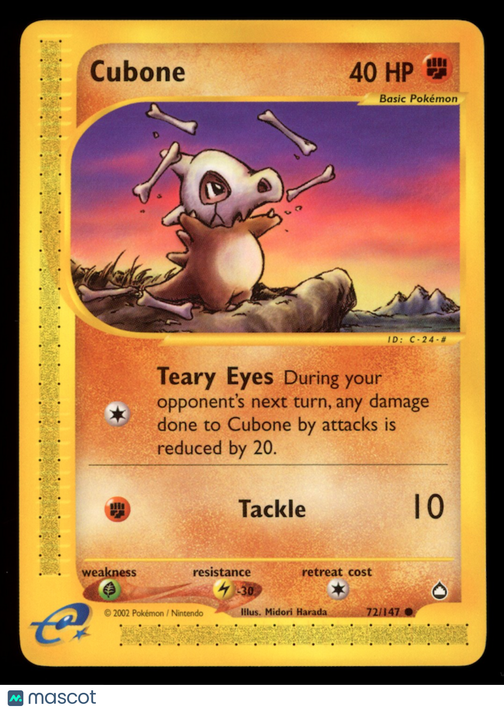 CUBONE 2003 Pokemon Aquapolis Common #72/147