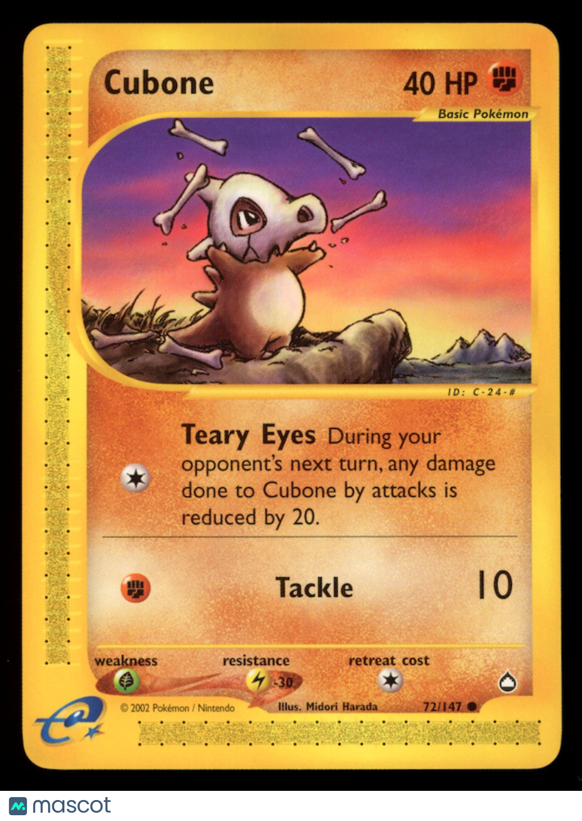CUBONE 2003 Pokemon Aquapolis Common #72/147