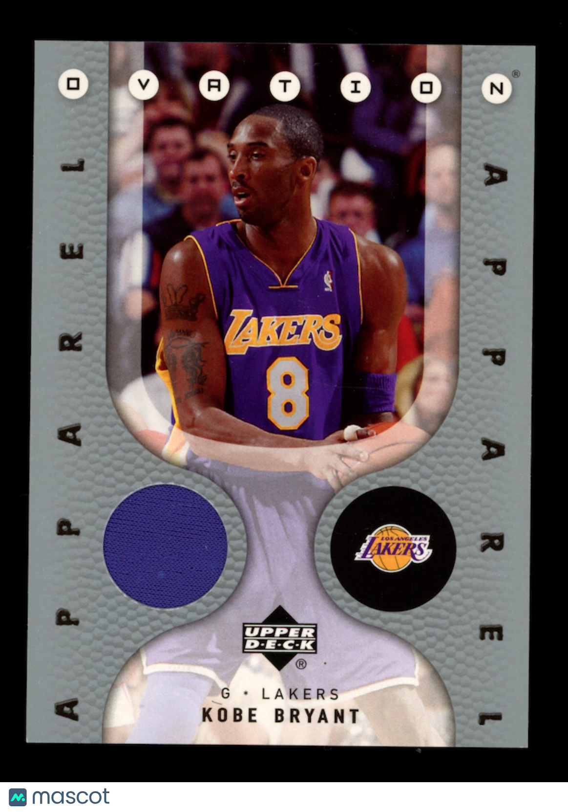 KOBE BRYANT 2006-07 Upper Deck Ovation Apparel Game Used Jersey #OA-KB