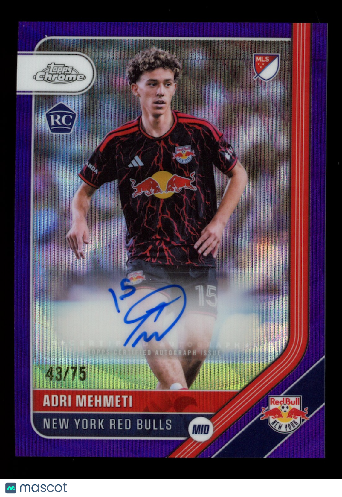ADRI MEHMETI 2026 Topps Chrome Rookie Auto Purple Refractor /75 #CA-AM