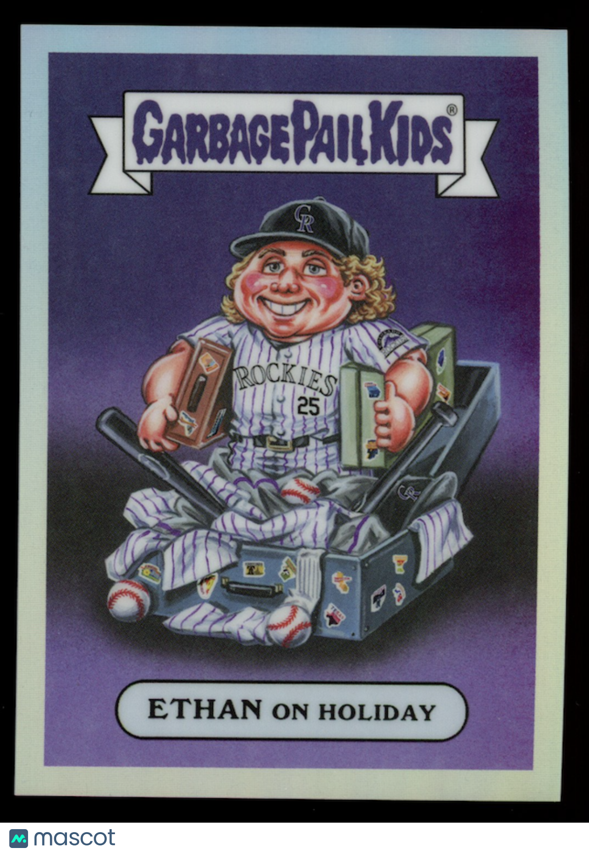 ETHAN HOLLIDAY ON HOLIDAY 2026 Bowman Chrome Garbage Pail Kids SSP #GPK-13