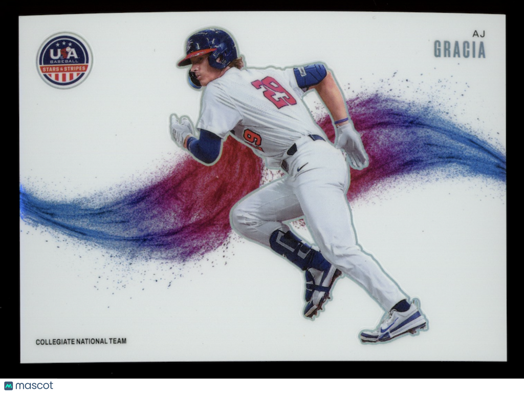 AJ GRACIA 2026 Panini USA Stars & Stripes Color Blast Case Hit SSP #9