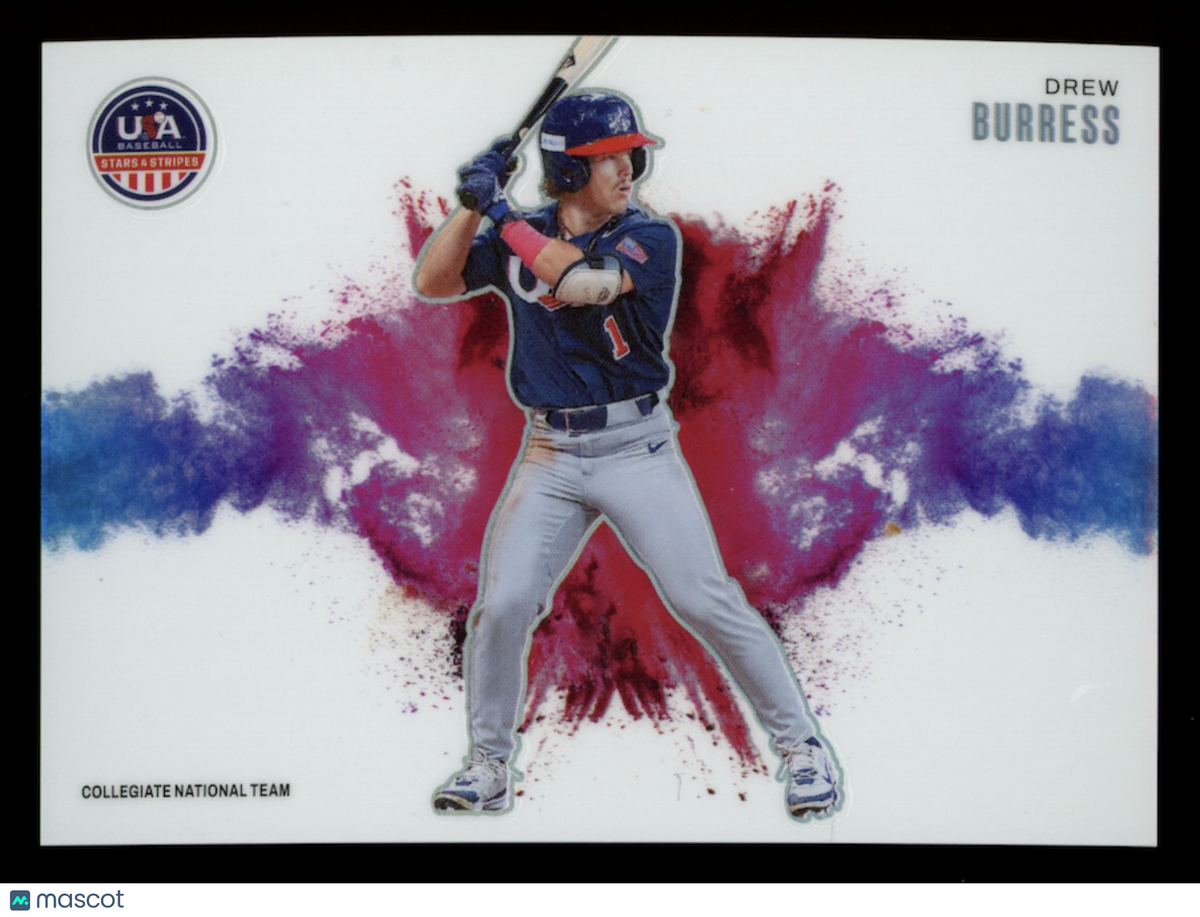 DREW BURRESS 2026 Panini USA Stars & Stripes Color Blast Case Hit SSP #3