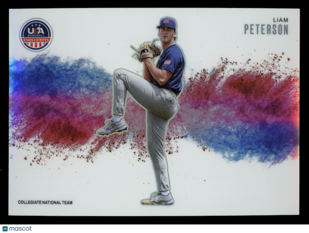 LIAM PETERSON 2026 Panini USA Baseball Stars & Stripes Prizm Color Blast SSP #10