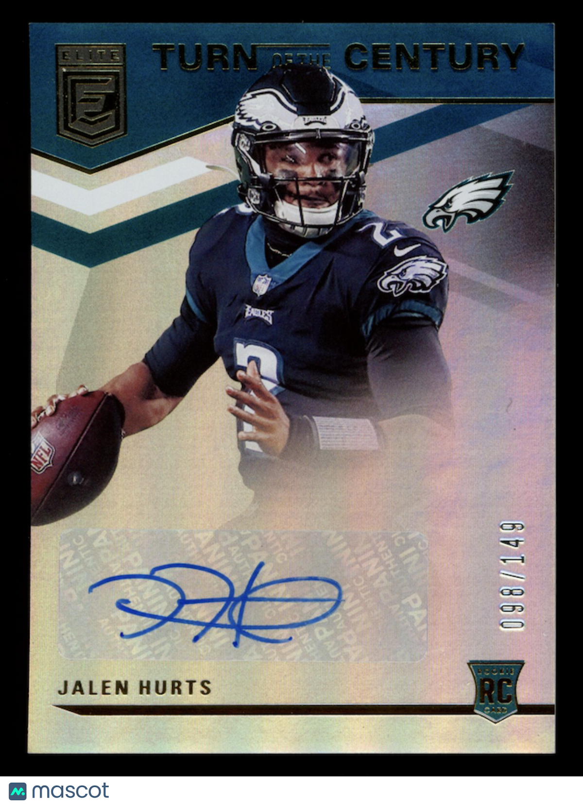 JALEN HURTS 2020 Panini Chronicles Donruss Elite Turn Of The Century Auto /149