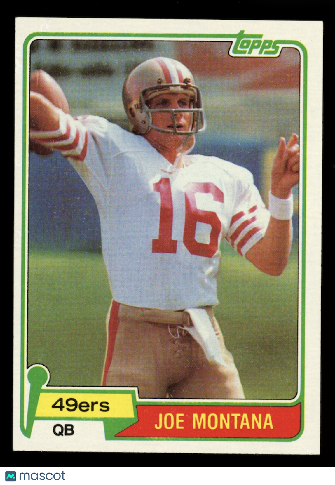 JOE MONTANA 1981 Topps Football Rookie #216 San Francisco 49ers