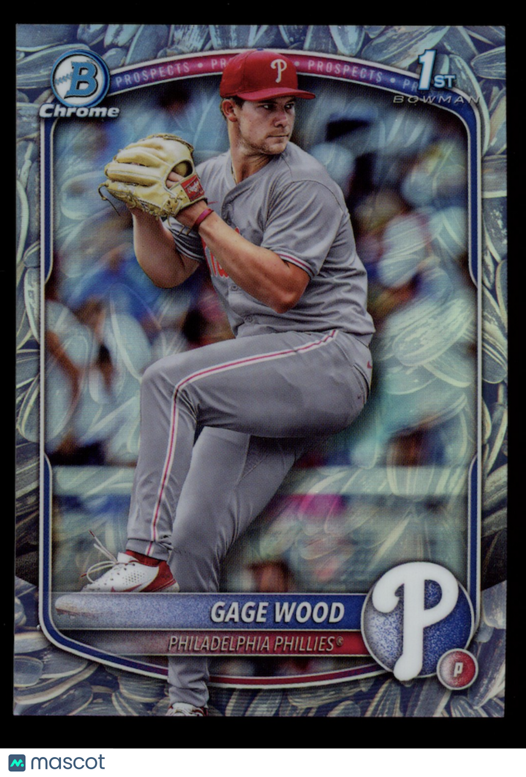 GAGE WOOD 2025 Bowman Chrome Draft 1st Prospect Sunflower Seed #BDC-4